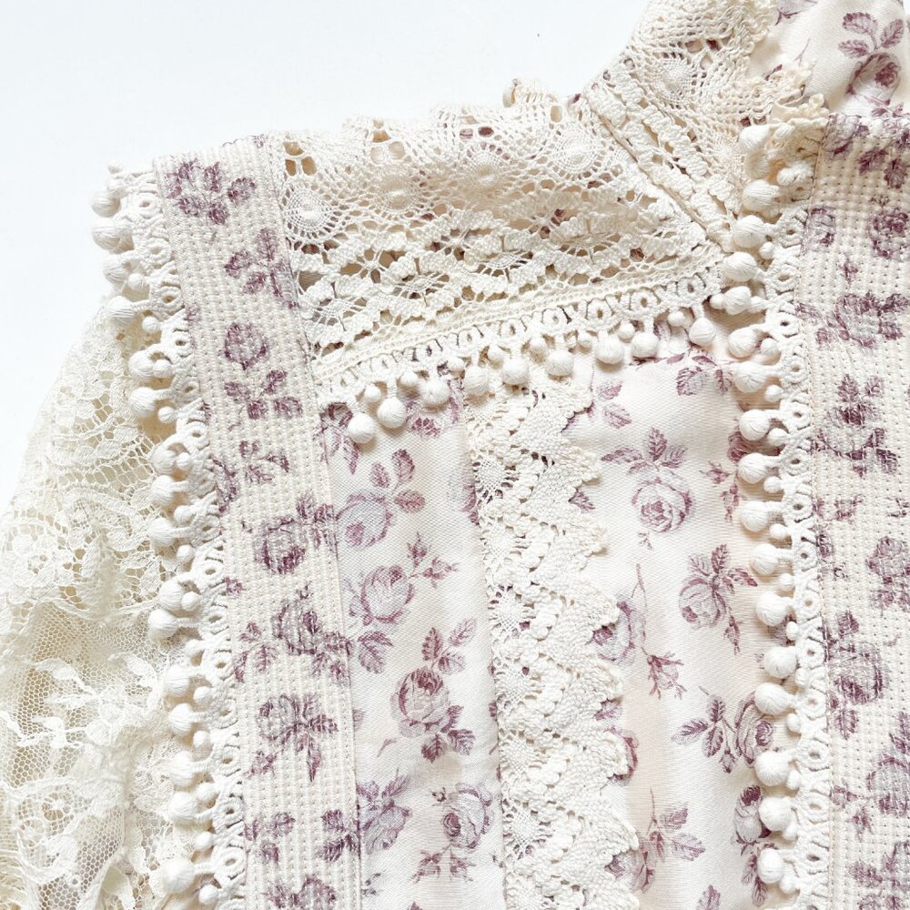 Zimmermann Sabotage Shirt Dress Floral Silk Mini Dress Size AU 1 US 6 NEW - Picture 7 of 14